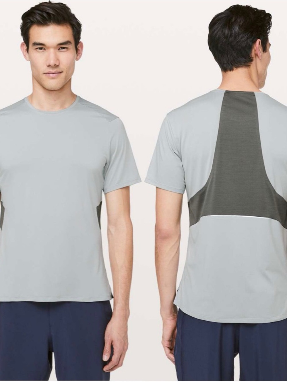 lululemon Men’s Fast & Free Short Sleeve Tee Sea Salt Grey L/XL